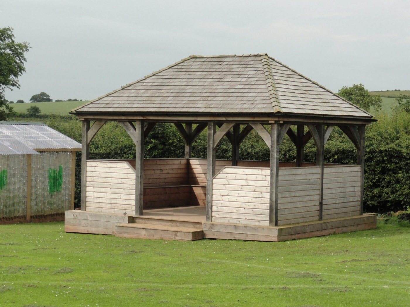 outdoor construction in keeping with stawley school